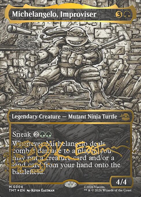 Michelangelo, Improviser - Borderless Signature Foil
