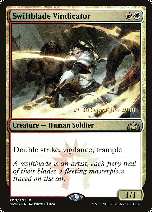 Swiftblade Vindicator - Foil - Prerelease Promo