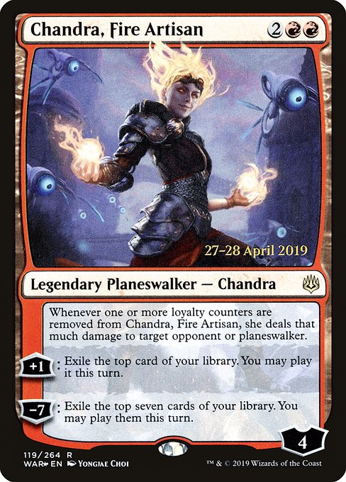 Chandra, Fire Artisan - Foil - Prerelease Promo