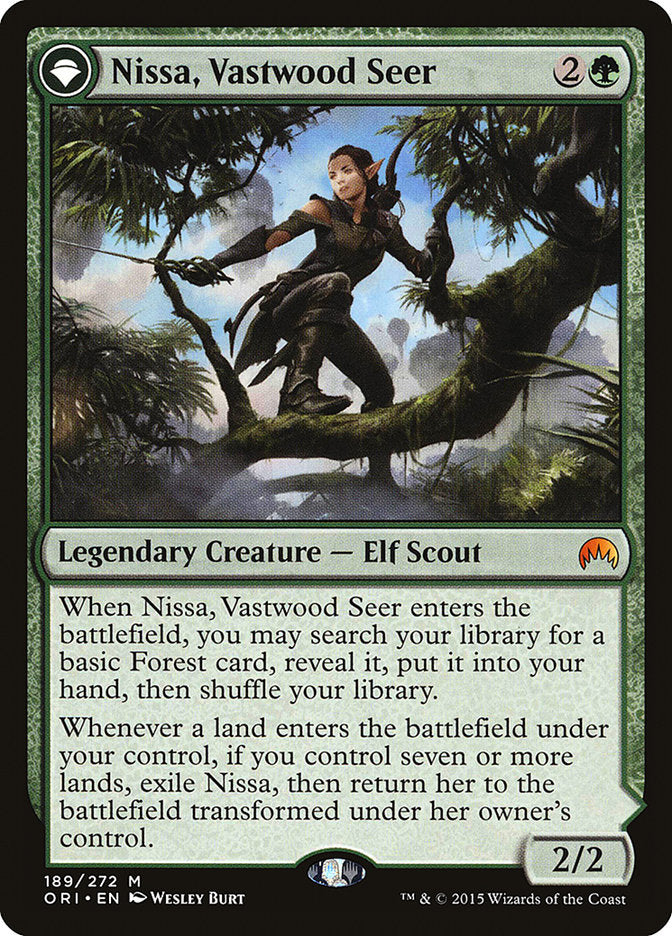 Nissa, Vastwood Seer // Nissa, Sage Animist - Foil