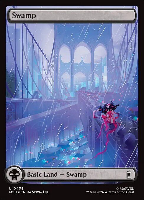 Swamp (438) Full Art - Surge Foil