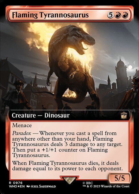 Flaming Tyrannosaurus - Surge Foil